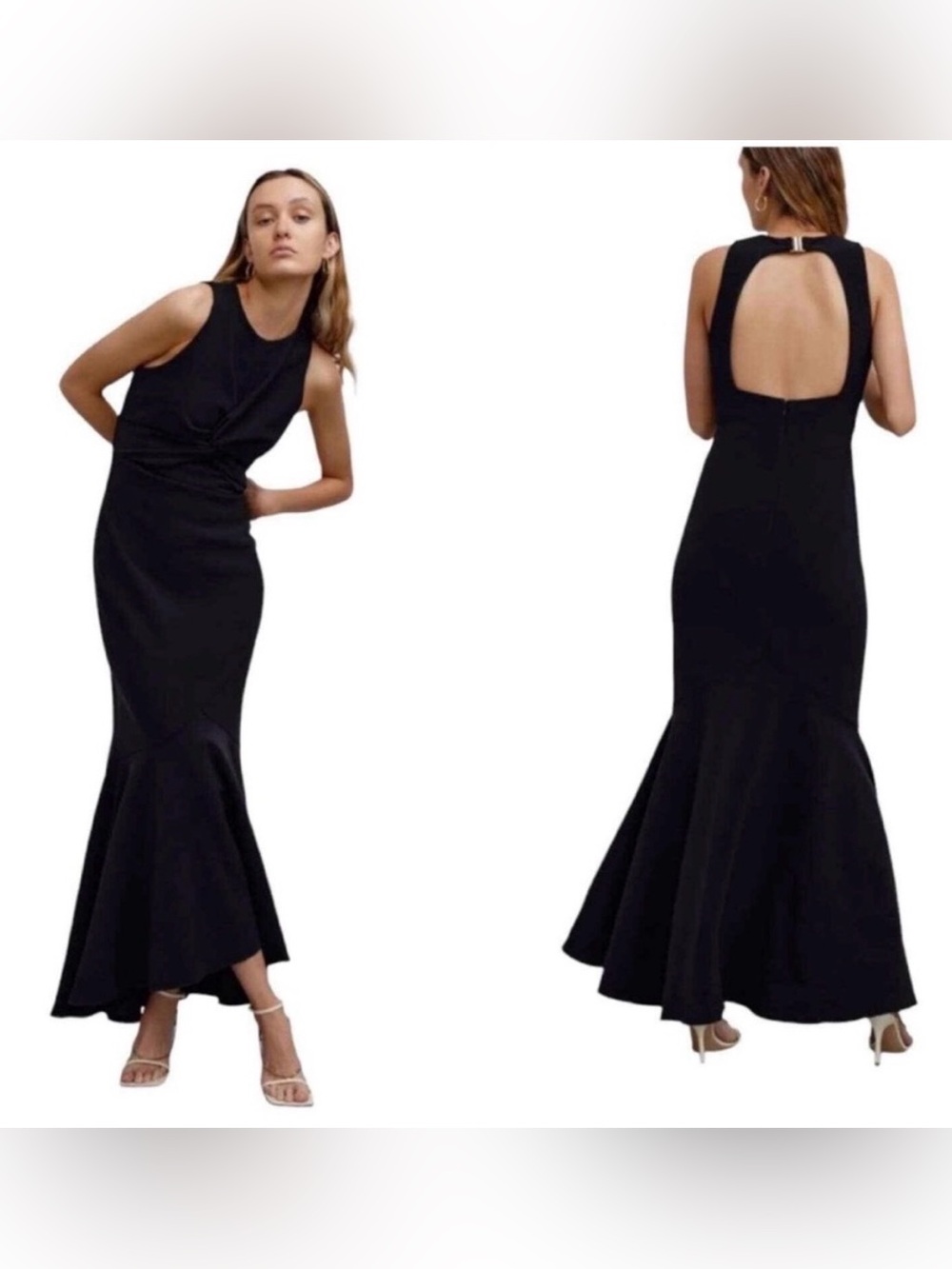 Significant Other Black Open Back Midi Dress | AU 6 / US 2 ✨